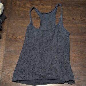 Hollister Lace Tank Top - Dark Gray